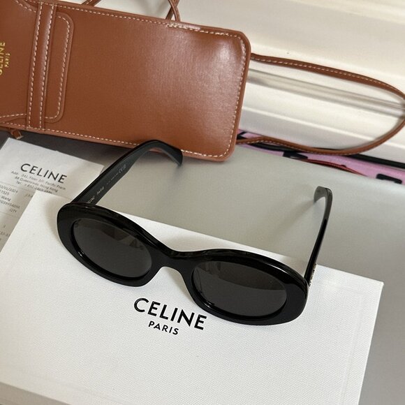 Celine Triomphe 01 Oval Sunglasses - Picture 2 of 5